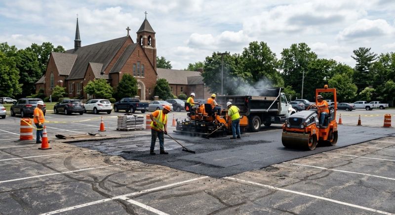 Asphalt Parking Lot Repair in Conway, AR
